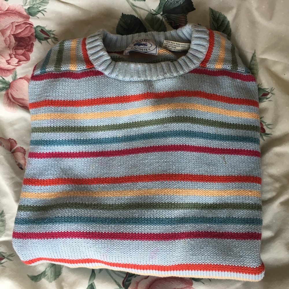 IZOD X LACOSTE VINTAGE RAINBOW SWEATER